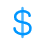 blue dollar sign icon