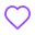 purple line art heart icon